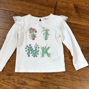Disneys Tinkerbell White Kids Shirt with  Design
